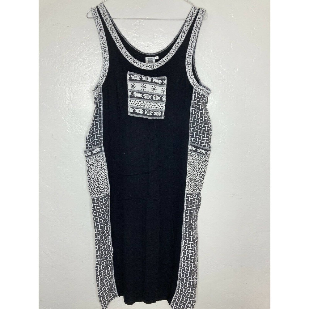 Usindo Pasadena Large Black Sleeveless Shift Dress